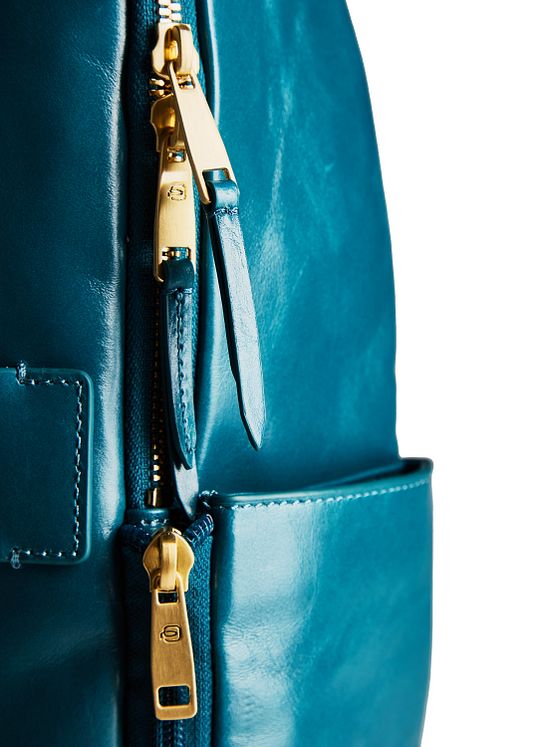 Piquadro Blue Square Daypack RFID-beskyttelse Læder 37 cm Laptoprum