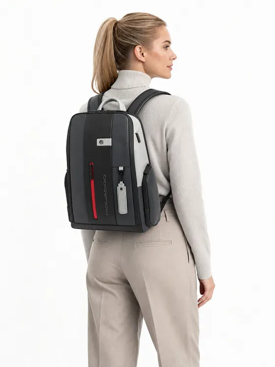 Piquadro Urban Daypack RFID-beskyttelse Læder 46 cm Laptoprum
