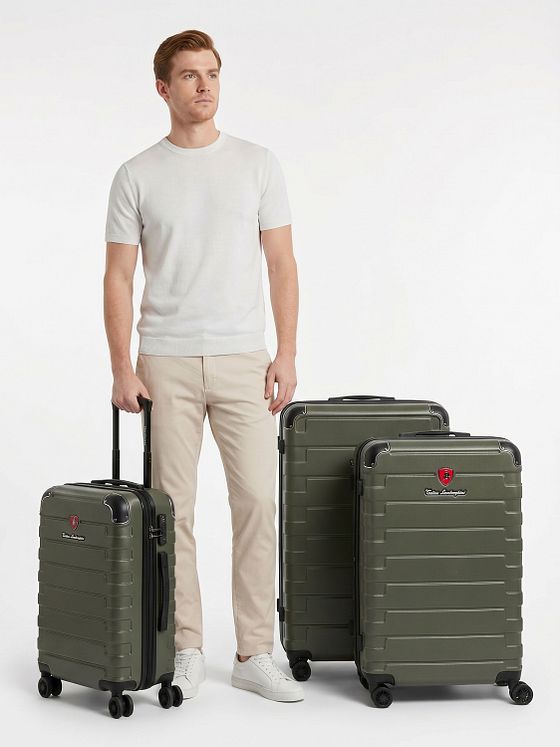Tonino Lamborghini Tonino Lamborghini Milano Trolley 3-SET med stretchfold og XL-kuffert Tonino Lamborghini Tonino Lamborghini Milano Trolley 3-SET med stretchfold og XL-kuffert