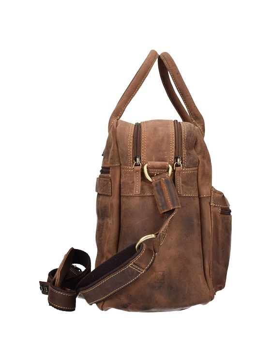 Greenburry Vintage dokumentmappe i læder med 40 cm rum til bærbar computer