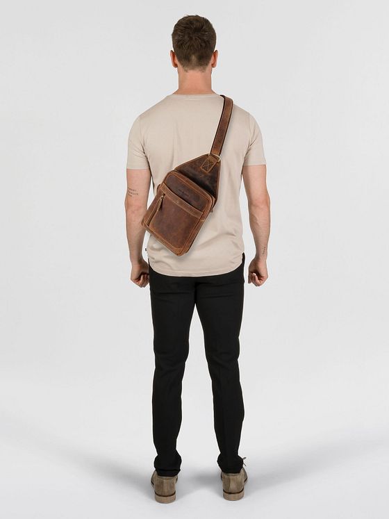 Greenburry Vintage skuldertaske i læder 41 cm