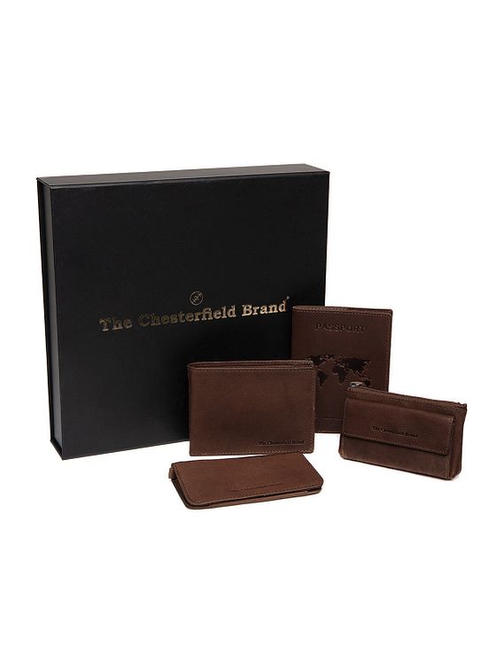 The Chesterfield Brand Pung gavesæt 4-delt læder 12 cm
