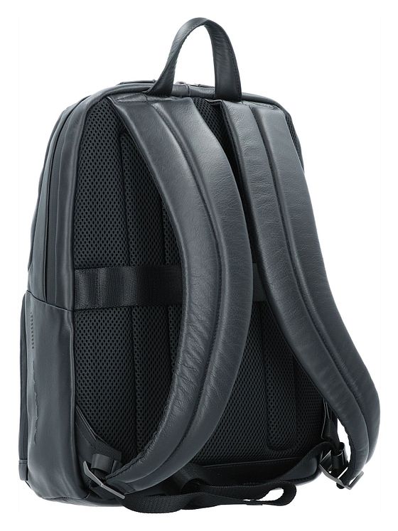 Piquadro Urban-rygsæk i læder 39 cm med rum til bærbar computer