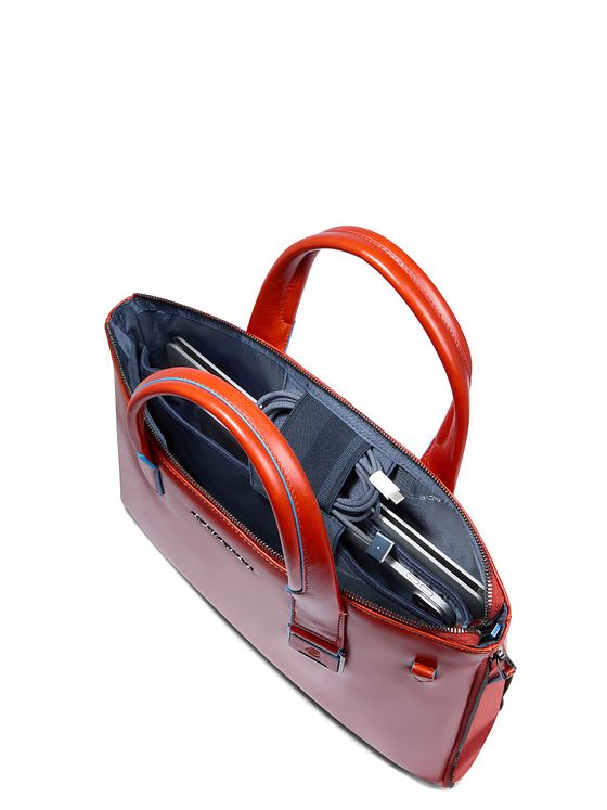 Piquadro Blue Square Shopper-taske Læder 38 cm Laptoprum med strækfold