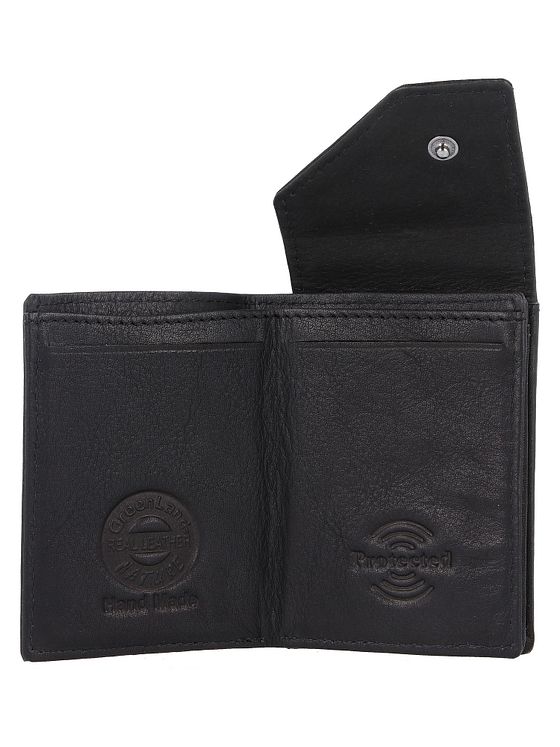 Greenland Nature Sort nappa-pung RFID-læder 7 cm Greenland Nature Sort nappa-pung RFID-læder 7 cm