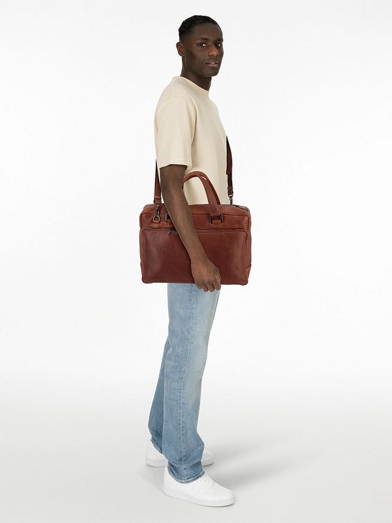 Plevier Vintage Bill Dokumenttaske Læder 40 cm Laptoprum