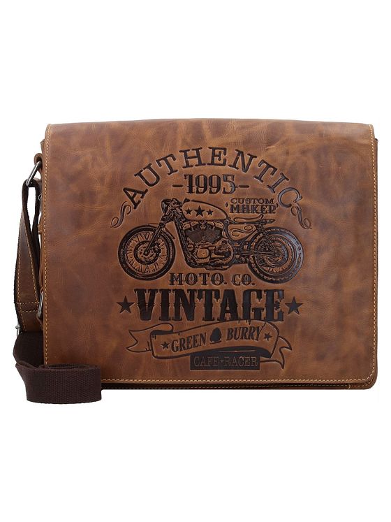 Greenburry Vintage Cafe-Racer Messenger kožený 33 cm