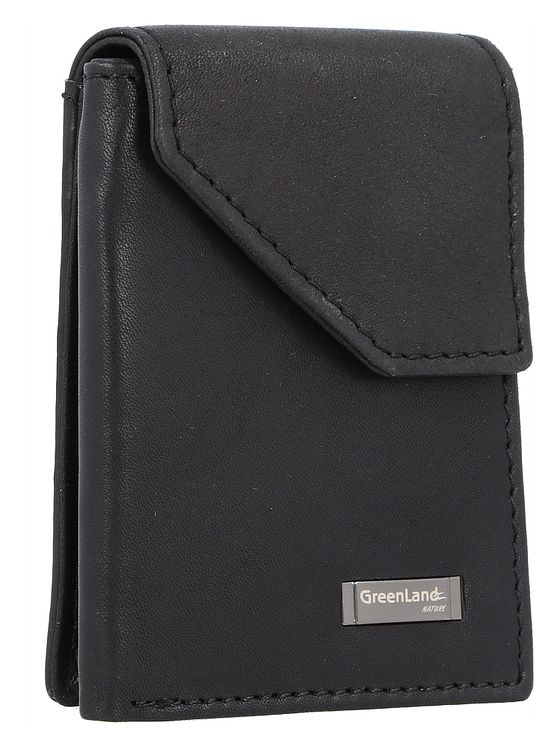 Greenland Nature Sort nappa-pung RFID-læder 7 cm Greenland Nature Sort nappa-pung RFID-læder 7 cm