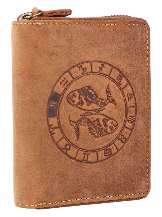 Greenburry Vintage pung med stjernetegn i læder 10 cm Greenburry Vintage pung med stjernetegn i læder 10 cm