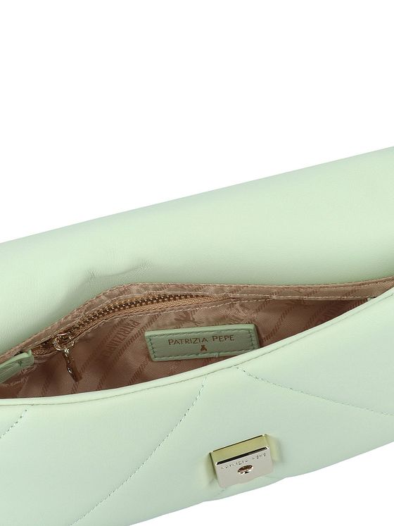 Patrizia Pepe Fly Polstret skuldertaske i læder 25 cm