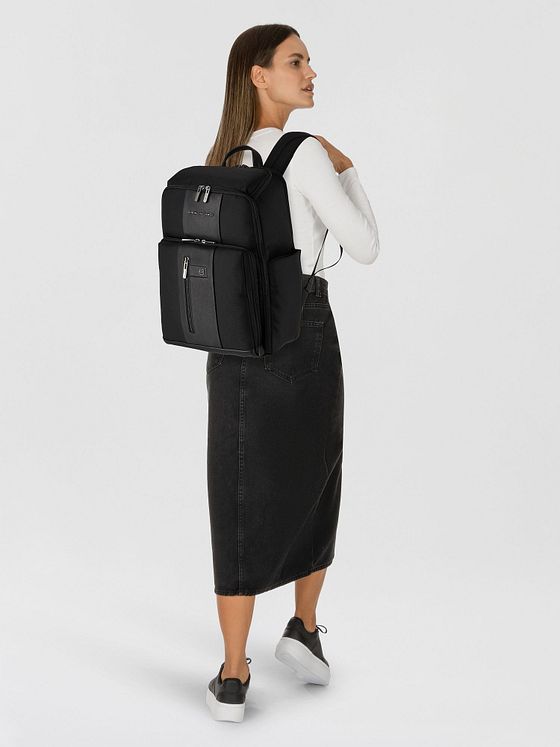 Piquadro Brief rejserygsæk i læder 43 cm rum til bærbar computer