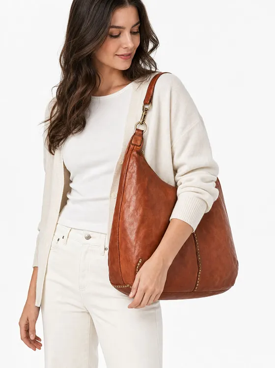 Campomaggi Wanda Bolsa de hombro Piel natural 38 cm