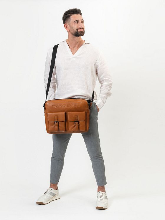 Farmhood Memphis Dokumenttaske Messenger Læder 38 cm Laptoprum