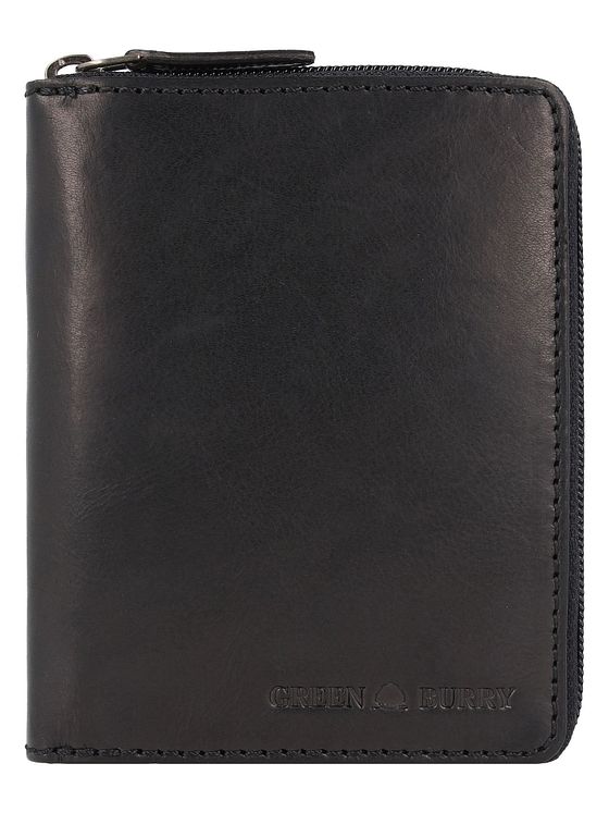 Greenburry Pure Black Pung RFID-beskyttelse Læder 10.5 cm