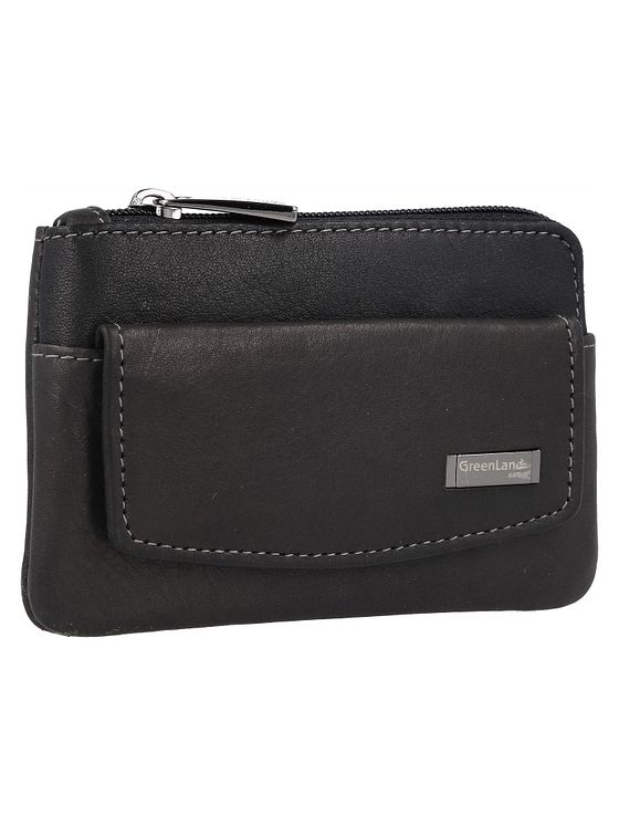 Greenland Nature Sort nappa-nøgleetui i RFID-læder 11,5 cm