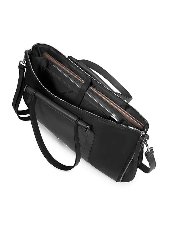 Piquadro Lyra Portfölj Läder 42 cm Laptopfack med expansionsveck