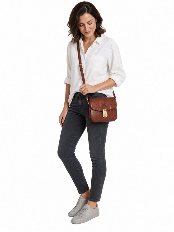 The Bridge Mia Bolsa de hombro Piel natural 22 cm The Bridge Mia Bolsa de hombro Piel natural 22 cm