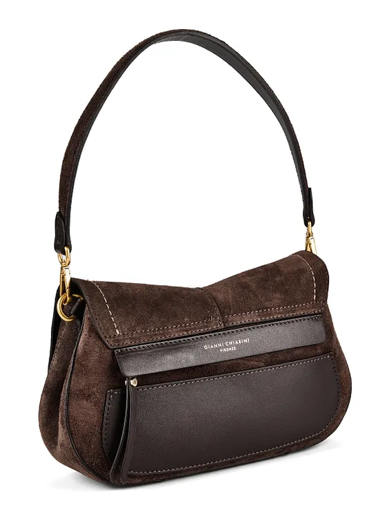 Gianni Chiarini Helena Round Bolsa de hombro Piel natural 28 cm