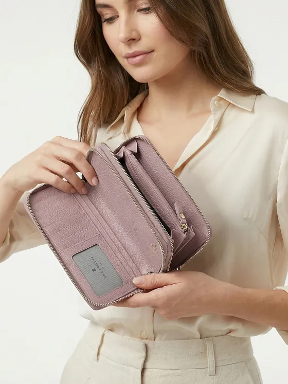 Lazarotti Cartera de piel de Bolonia XL con doble cremallera perimetral y protección RFID, 20 cm Lazarotti Cartera de piel de Bolonia XL con doble cremallera perimetral y protección RFID, 20 cm