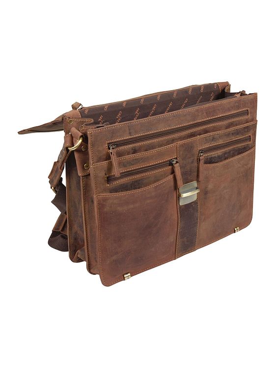 Greenburry Vintage lædermappe 38 cm med 2 hovedrum Greenburry Vintage lædermappe 38 cm med 2 hovedrum