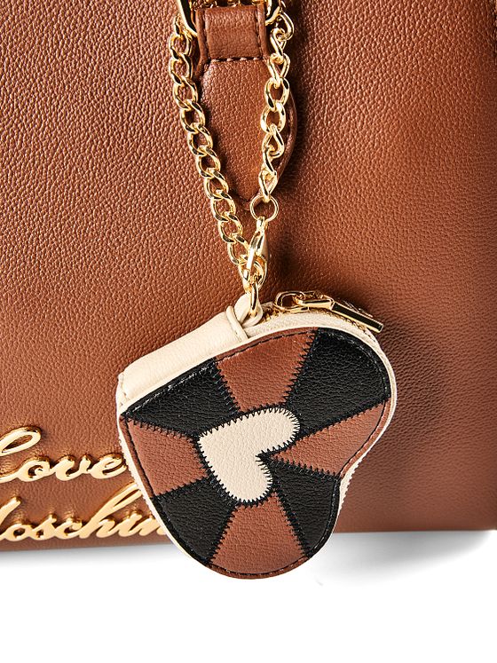 Love Moschino Heart Charm Taška přes rameno Kůže 35 cm