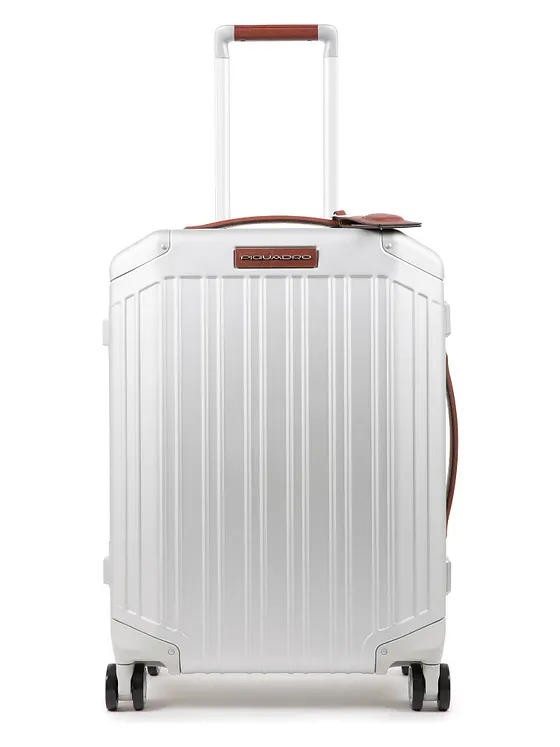 Piquadro Maleta de cabina de aluminio con 4 ruedas, 55 cm Piquadro Maleta de cabina de aluminio con 4 ruedas, 55 cm