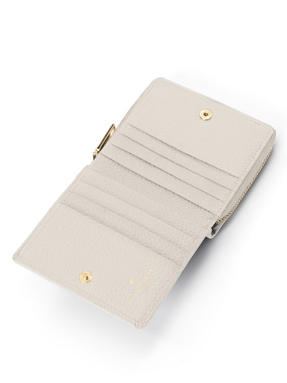 Lazarotti Boloňská kožená peněženka na zip střední velikosti Kožená 10 cm