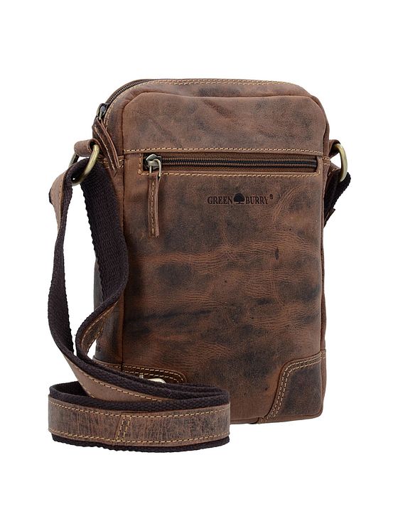 Greenburry Vintage skuldertaske i læder 20 cm