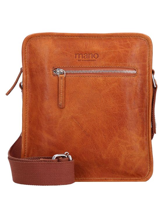 mano Don Pietro-skuldertaske i læder 22,5 cm