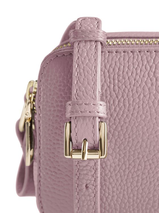 Lazarotti Bologna Kožená taška přes rameno na fotoaparát Kožená taška s dvojitým zipem 18 cm