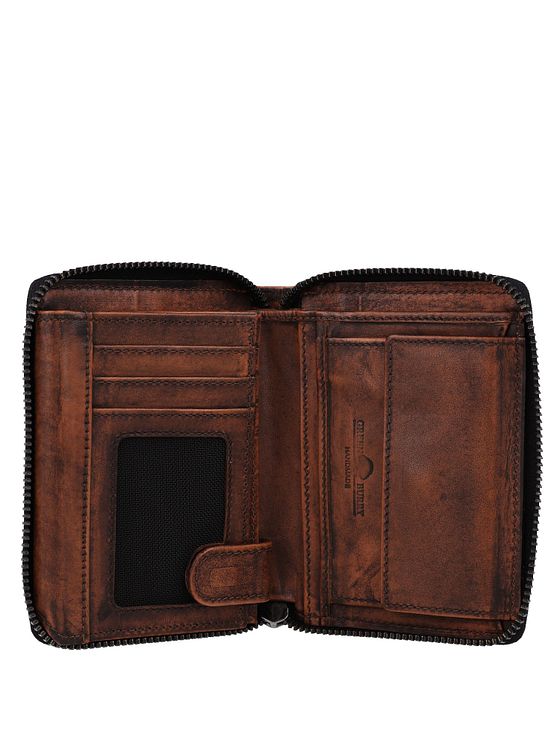 Greenburry Destressed Pung RFID-beskyttelse Læder 13 cm