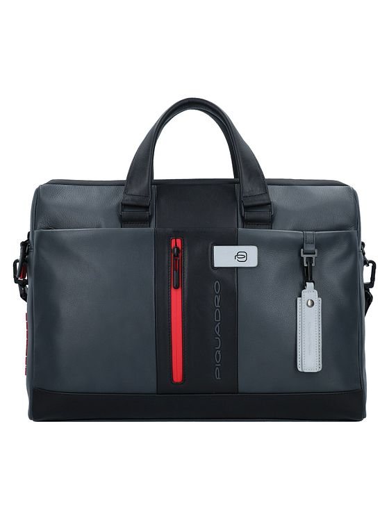 Piquadro Městská kožená aktovka 42 cm s přihrádkou na notebook