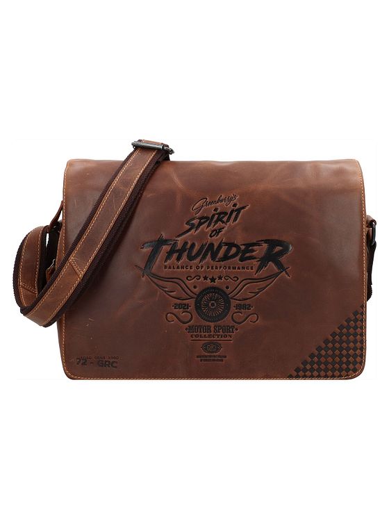 Greenburry Racing Collection Atlanta Dokumenttaske Messenger Læder 36 cm