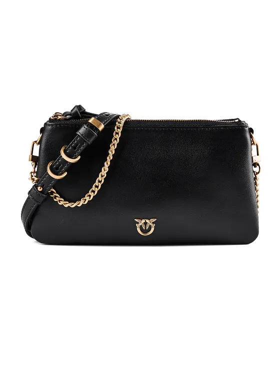 PINKO Love Mini Bolsa de hombro Piel natural 21 cm PINKO Love Mini Bolsa de hombro Piel natural 21 cm