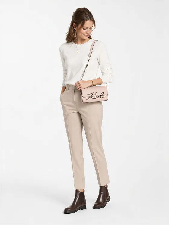 Karl Lagerfeld K/Signature 2.0 Bolsa de hombro Piel natural 22 cm