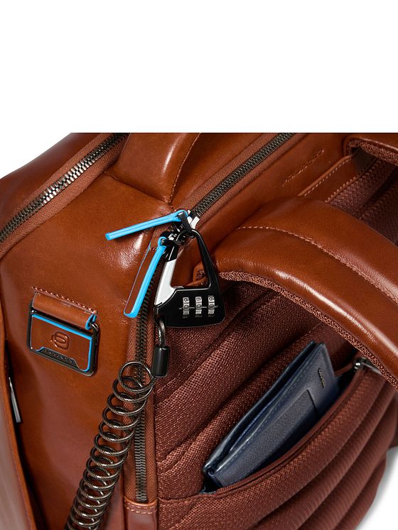 Piquadro Blue Square Daypack RFID-beskyttelse Læder 39 cm Laptoprum