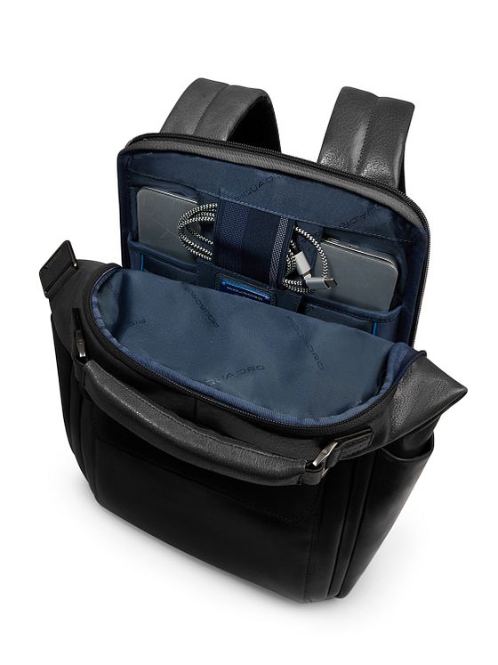 Piquadro Solm Daypack Læder 39 cm Laptoprum