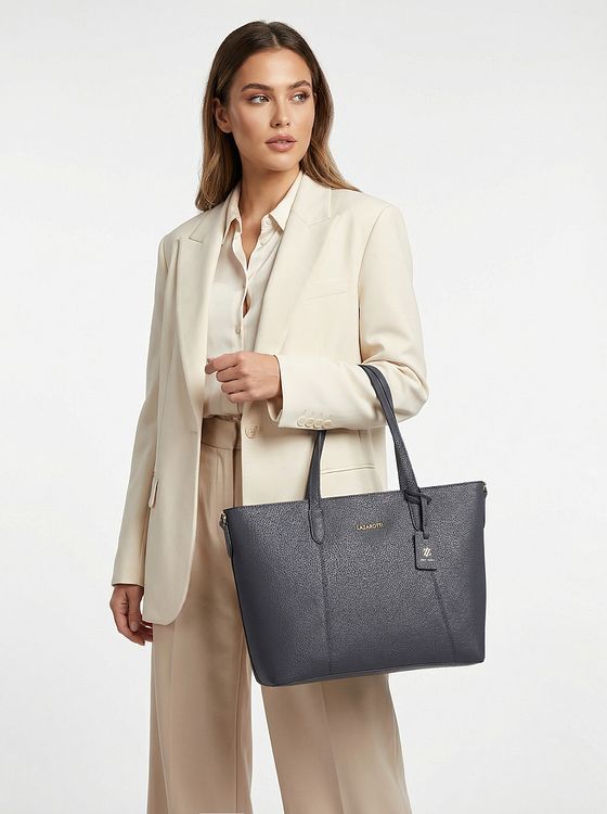 Lazarotti Bologna læder XL shopper taske læder 35 cm Lazarotti Bologna læder XL shopper taske læder 35 cm