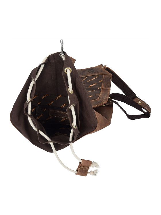 Greenburry Vintage-rygsæk i læder med 42 cm rum til bærbar computer