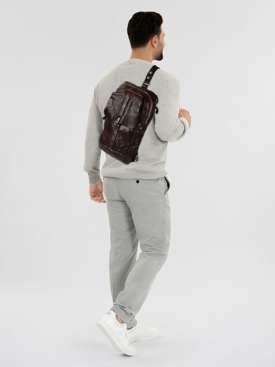 Campomaggi Avocado Sling Tasker i læder 36 cm