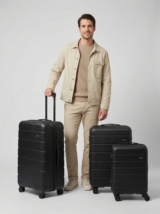 Saxoline Miami 4 kolečka Sada kufrů 3-dílný s roztažitelným záhybem