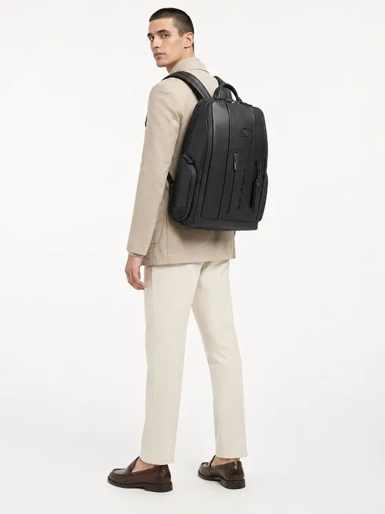 Piquadro Urban Daypack RFID-beskyttelse Læder 46 cm Laptoprum