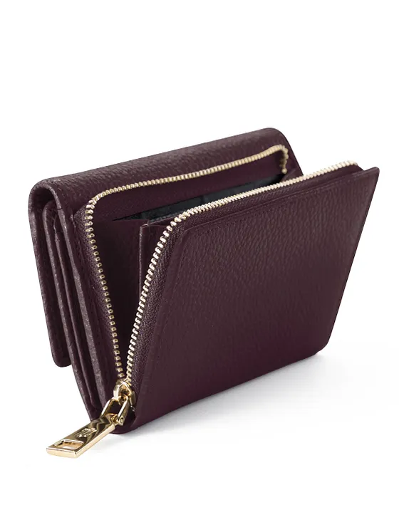 Lazarotti Bologna Leather XL-pung med lynlås hele vejen rundt, læder, 14 cm
