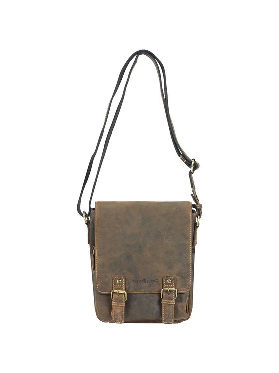 Greenburry Vintage skuldertaske i læder 25 cm