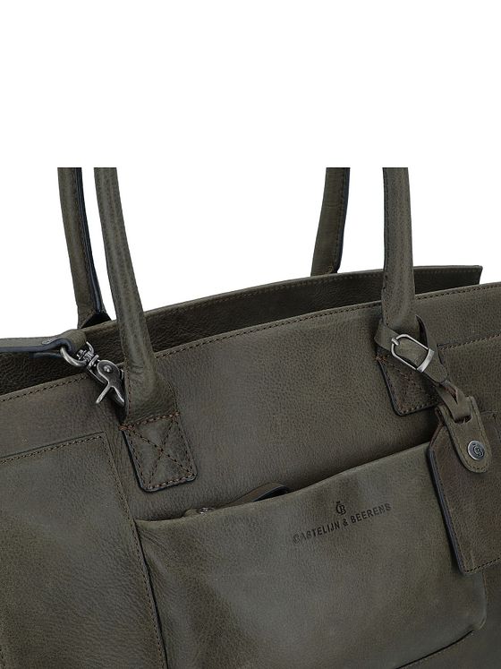 Castelijn & Beerens Carisma skuldertaske RFID-læder 38 cm rum til bærbar computer