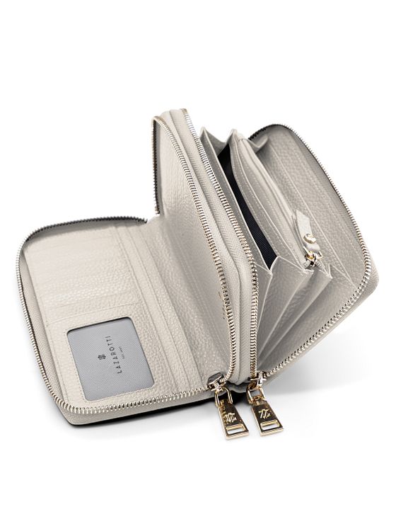 Lazarotti Bologna Leather XL dvojitá peněženka se zipem RFID Leather 20 cm
