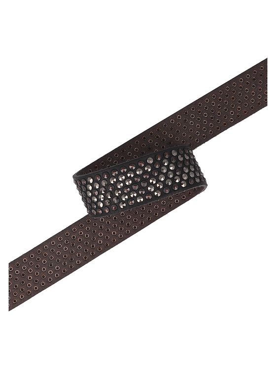 b.belt Bælte i læder med nitter