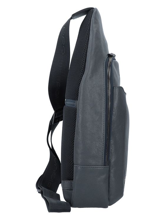 Piquadro Sort firkantet skuldertaske i læder 20 cm Piquadro Sort firkantet skuldertaske i læder 20 cm