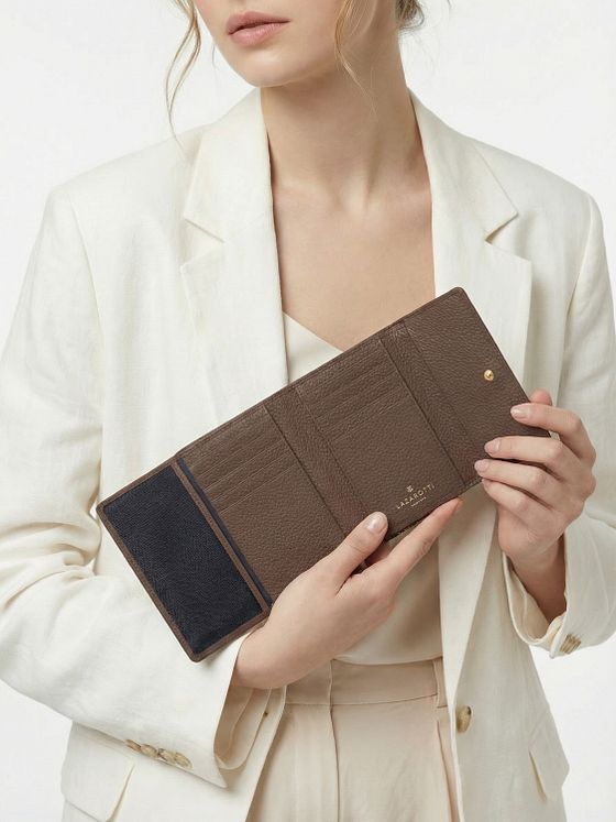 Lazarotti Bologna Kožená peněženka XL s přihrádkou na zip kůže 14 cm