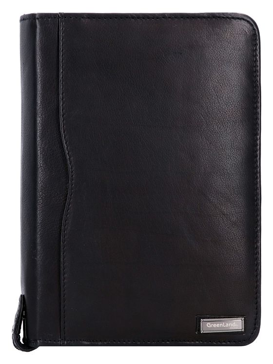 Greenland Nature Sort nappa ringpung i læder 19 cm